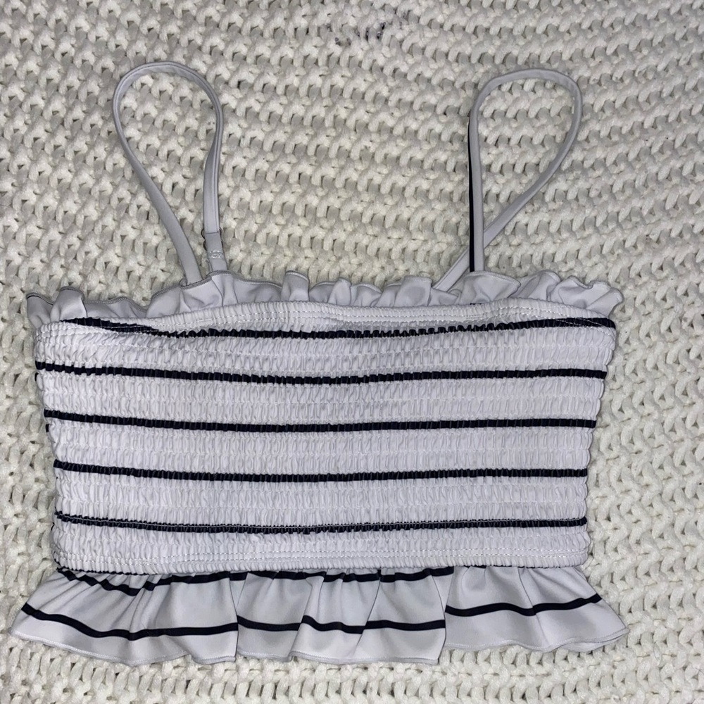 Ruffled bathing suit top